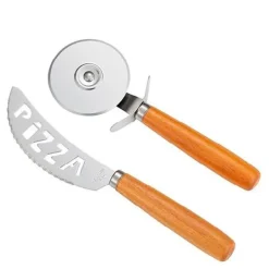 Pino pizzasett kniv og kutter rustfritt stål