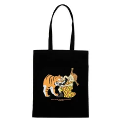 Pippi handlenett 38,5x42 cm Pippi tiger svart