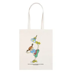 Pippi handlenett 38,5x42 cm Pippi vasker huset beige