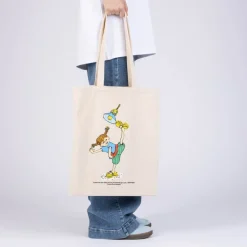 Pippi handlenett 38,5x42 cm Pippi vasker huset beige