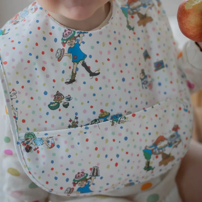 Pippi Langstrømpe smekke Bursdag hvit
