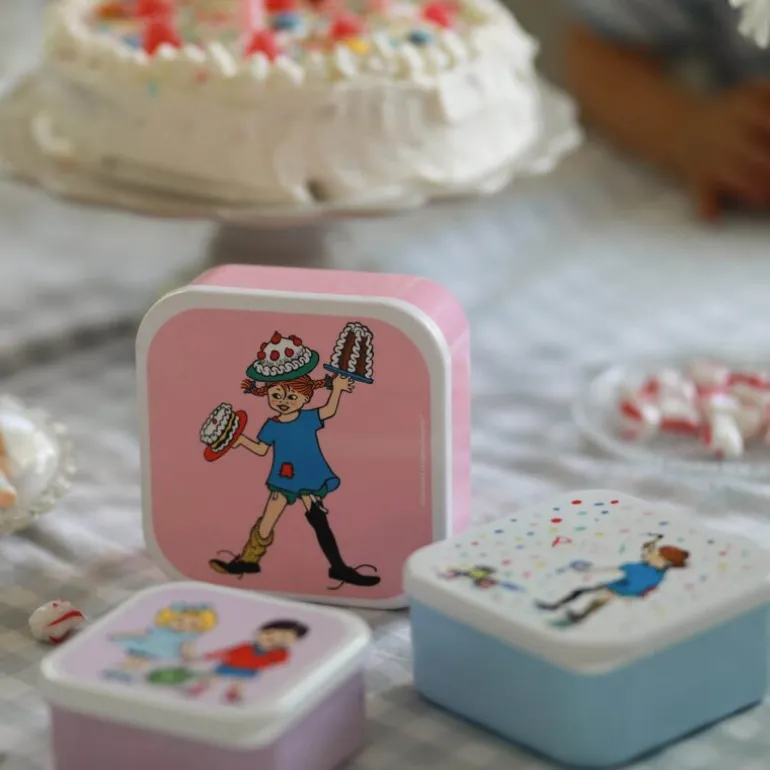 Pippi snackboks 3 stk Bursdag