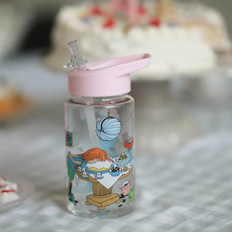 Pippi vannflaske 0,5L Bursdag rosa