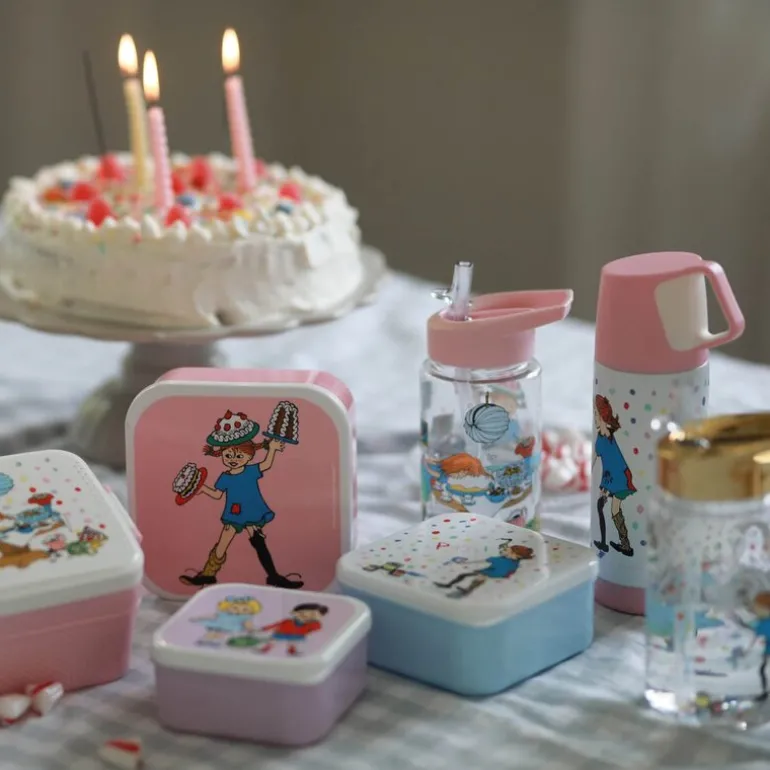 Pippi vannflaske 0,5L Bursdag rosa