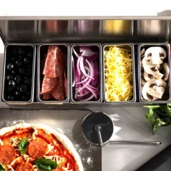 Pizza Angels toppingboks 2L børstet stål