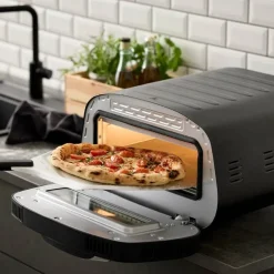 Pizzaovn elektrisk 1700W svart