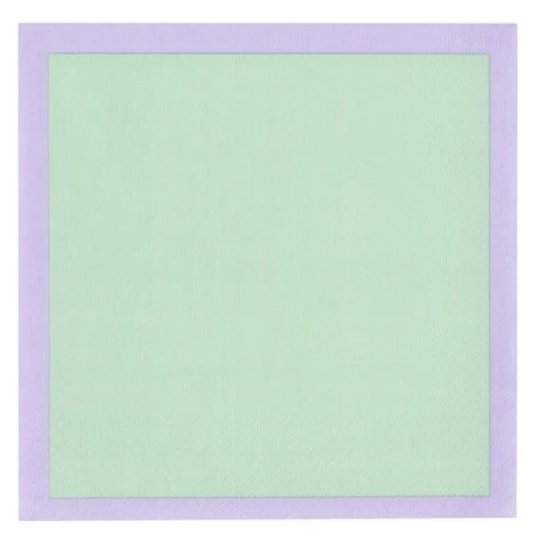 Play serviett 33x33 cm 20 stk mint/lilla