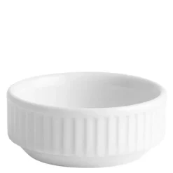 Plissé skål 7 cm hvit