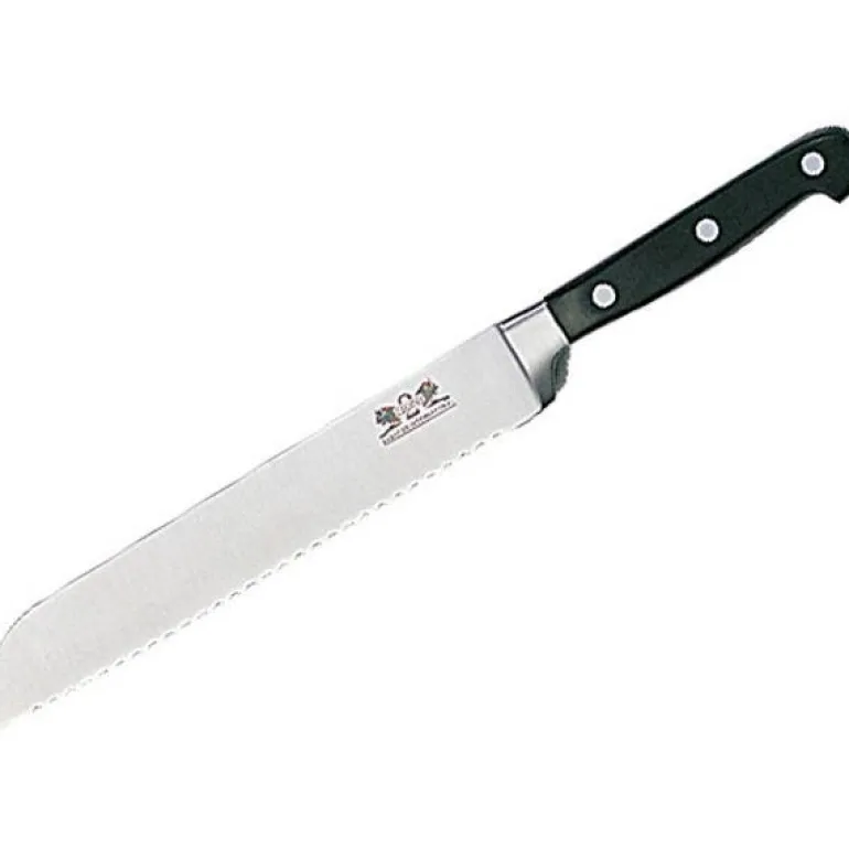 Pluton brødkniv 20 cm stål/svart