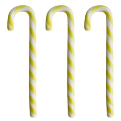 Polka stav 17 cm 3 stk hvit/gul