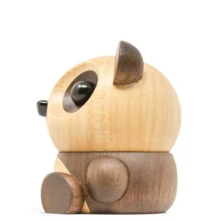 Pom Pom panda trefigur 6 cm valnøtt/lønn