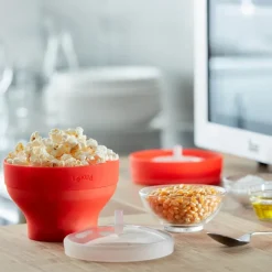 Popcornmaker for mikrobølgeovn 0,7 L 2 stk rød