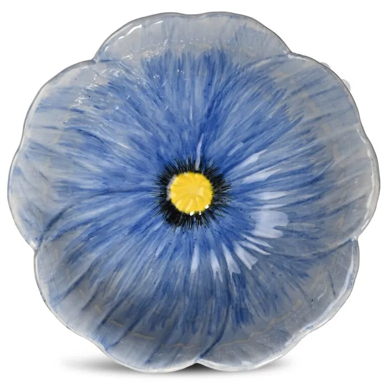Poppy valmue skål M 18x6,5 cm blå