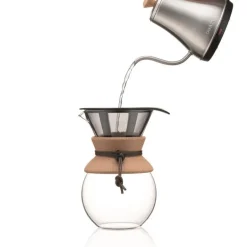 Pour Over kaffebrygger 1 L/8 kopper filter/kork