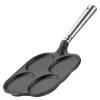 Professional egg-og bilinipanne med rustfritt stål håndtak 20 cm støpejern