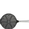 Professional hjerteformet lappepanne med stål håndtak 23 cm støpejern
