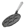 Professional lappepanne med rustfritt stål håndtak 23 cm støpejern