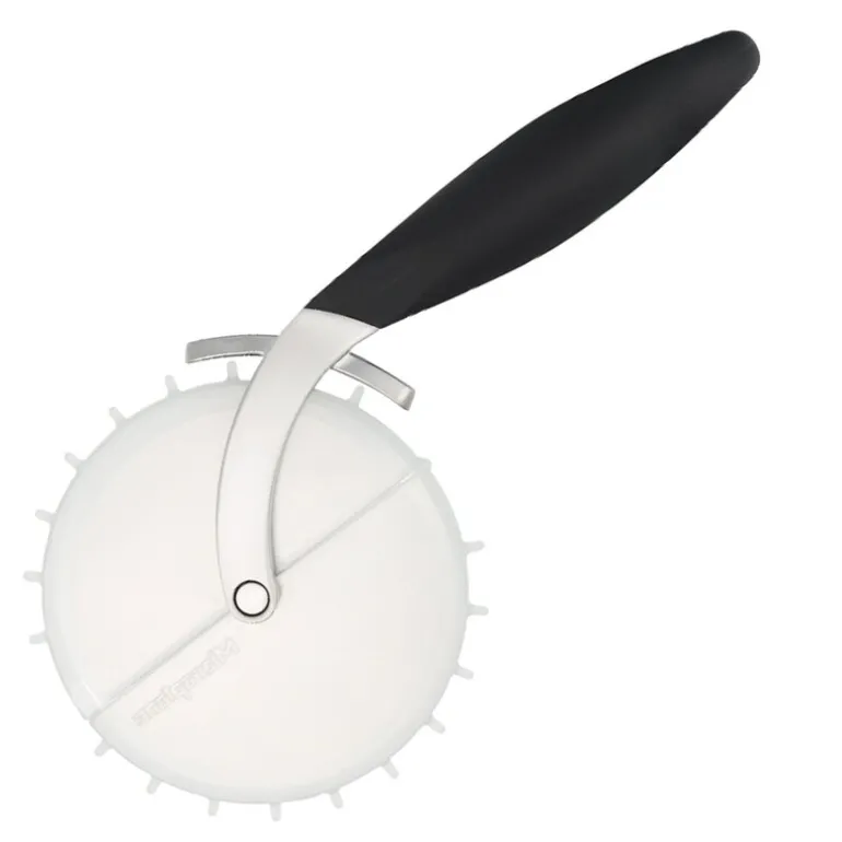 Professional pizzahjul med deigprikker svart