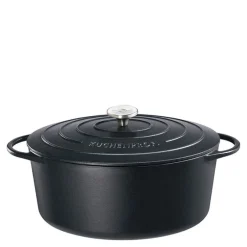 Provence støpejernsgryte oval 31 cm 6L svart