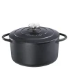 Provence støpejernsgryte rund 20 cm 2,4L svart