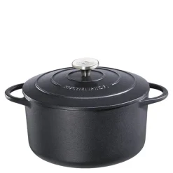 Provence støpejernsgryte rund 20 cm 2,4L svart