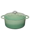 Provence støpejernsgryte rund 24 cm 4,2L jade