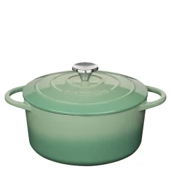 Provence støpejernsgryte rund 24 cm 4,2L jade