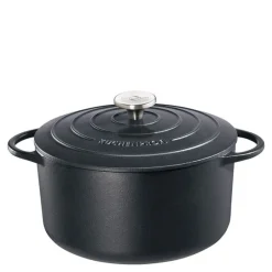 Provence støpejernsgryte rund 26 cm 5,3L svart