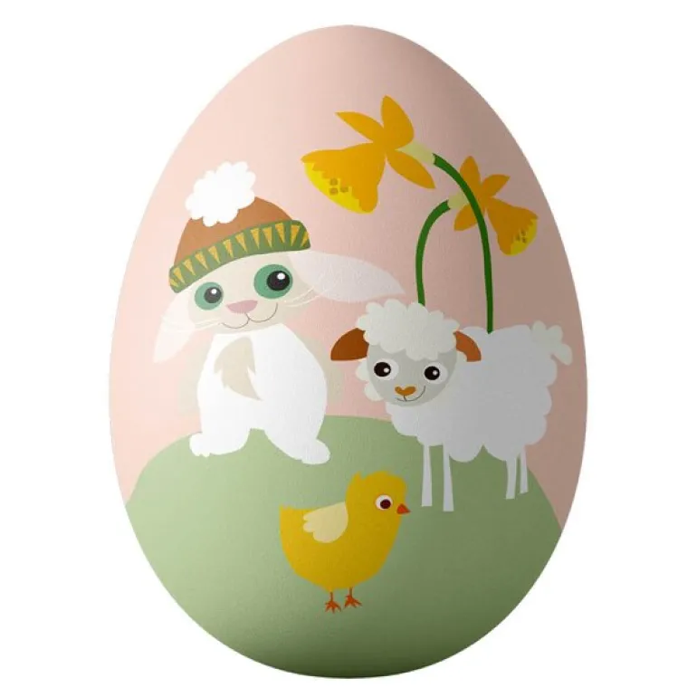 Påskeegg 15 cm Kanin og Lam