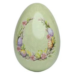 Påskeegg metall 15 cm Vintage eggekrans grønn