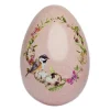 Påskeegg metall 15 cm Vintage krans rosa
