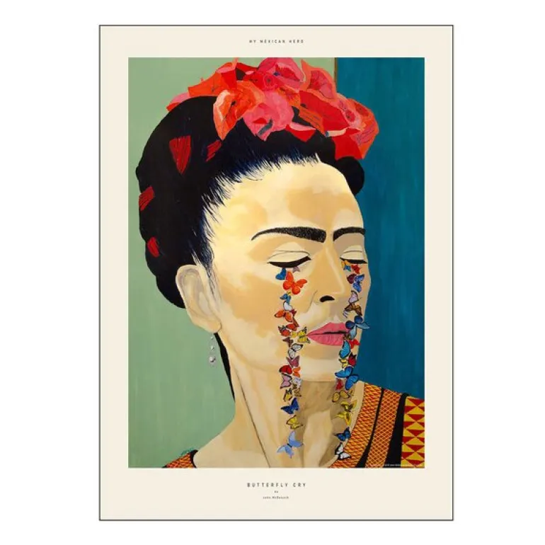 PSTR Studio poster 50x70 cm my mexican hero butterfly cry by john mcdonald