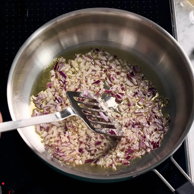 Pure stekepanne 24 cm i 3-lag rustfritt stål