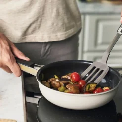 Pure stekepanne 24 cm keramisk non-stick elfenbenshvit
