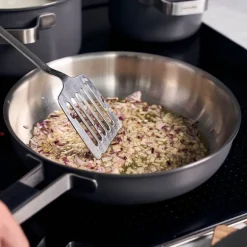 Pure stekepanne 24 cm rustfritt stål/keramisk non-stick grå