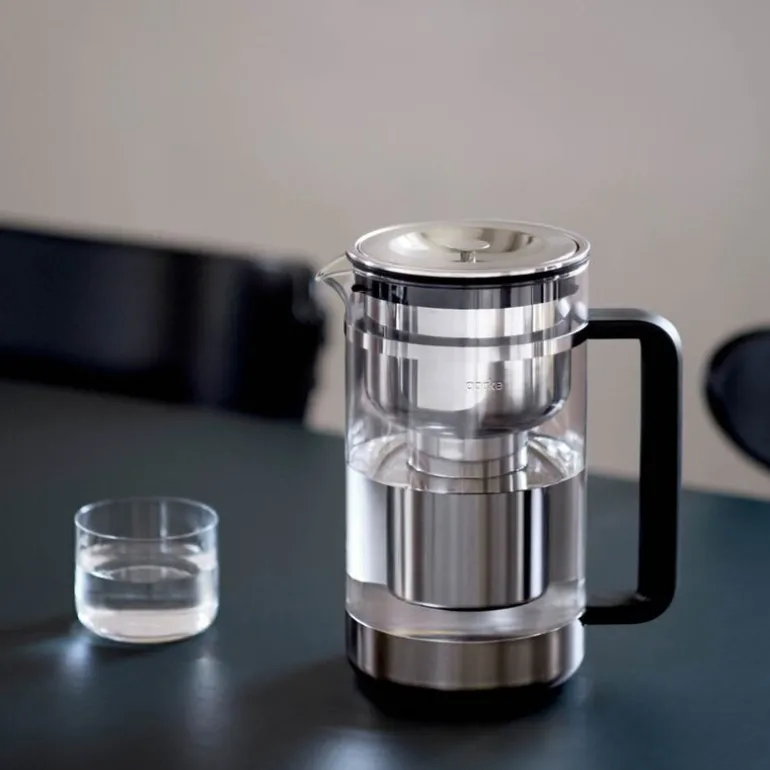 Purifier vannfilterkanne 1,66L klart glass/stål