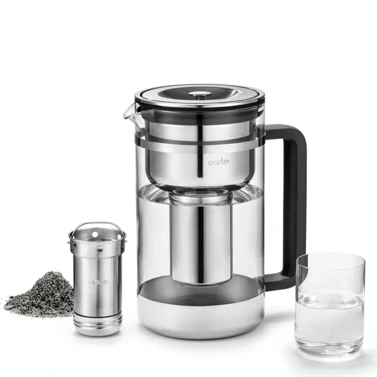 Purifier vannfilterkanne 1,66L klart glass/stål