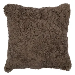 Pute new zealand saueskinn kort ull 40x40 cm chocolate
