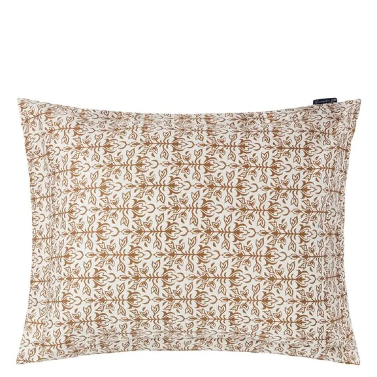 Putetrekk 50x70 cm bomullssateng ornament white/fudge