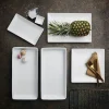 Quadro tallerken 30x20 cm hvit