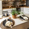 Rattan serviettring 4 stk mørk brun