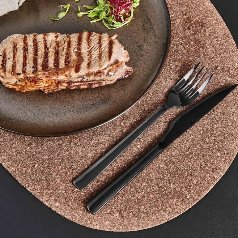 RAW bestikksett steak 8 deler svart