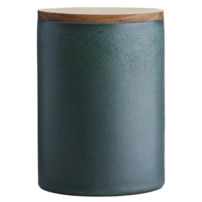 RAW Northern Green redskapskrukke med lokk 15x10 cm teak