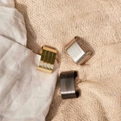 RAW serviettring 4 stk champagne gold