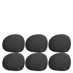 RAW Soft glassbrikke 6 stk black