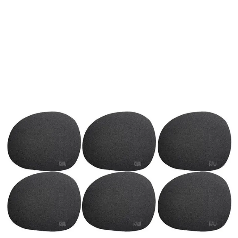 RAW Soft glassbrikke 6 stk black
