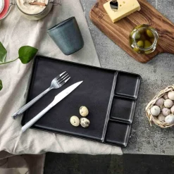 RAW tapas-/sushitallerken 31,5x21,5 cm titanium black
