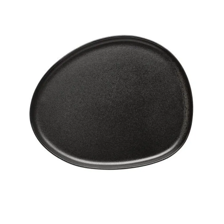 RAW Titanium Black organic tallerken 21x24 cm