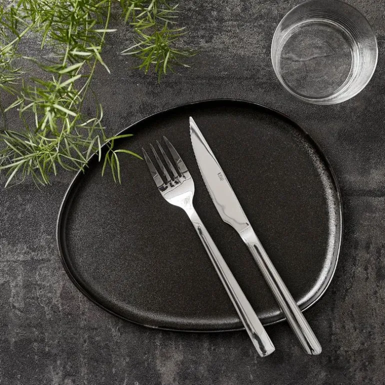 RAW Titanium Black organic tallerken 21x24 cm