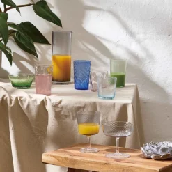 RAW Unique optic highball glass 45 cl dark blue